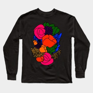 Botanical colorful flowers Long Sleeve T-Shirt